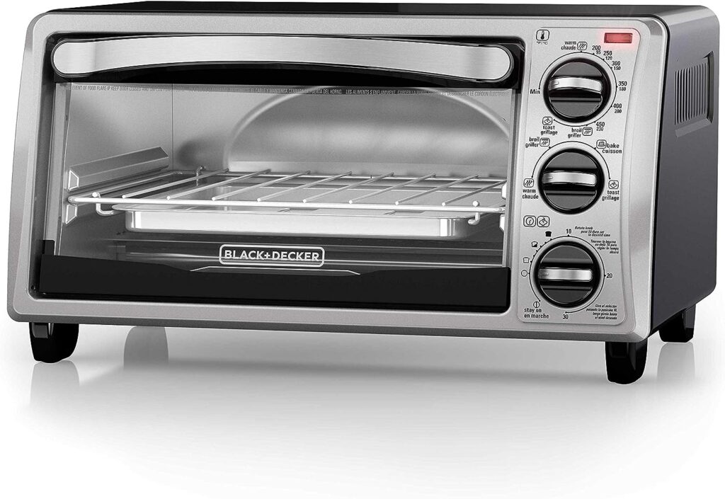 BLACK+DECKER 4-Slice Convection Oven, Stainless Steel, Curved Interior fits a 9 inch Pizza, TO1313SBD BLACK+DECKER 4-Slice Convection Oven, Stainless Steel, Curved Interior fits a 9 inch Pizza, TO1313SBD