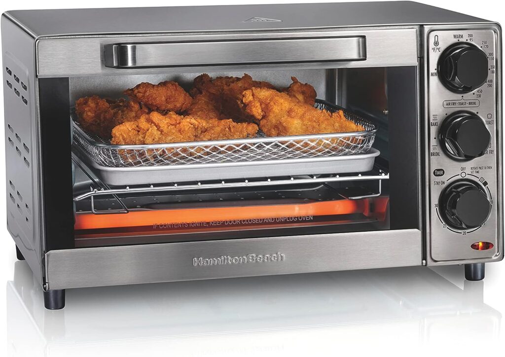 Hamilton Beach Sure-Crisp Toaster Oven Air Fryer Combo, Fits 9” Pizza, 4 Slice Capacity, Powerful Circulation, Auto Shutoff, Stainless Steel (31403) Hamilton Beach Sure-Crisp Toaster Oven Air Fryer Combo, Fits 9” Pizza, 4 Slice Capacity, Powerful Circulation, Auto Shutoff, Stainless Steel (31403)