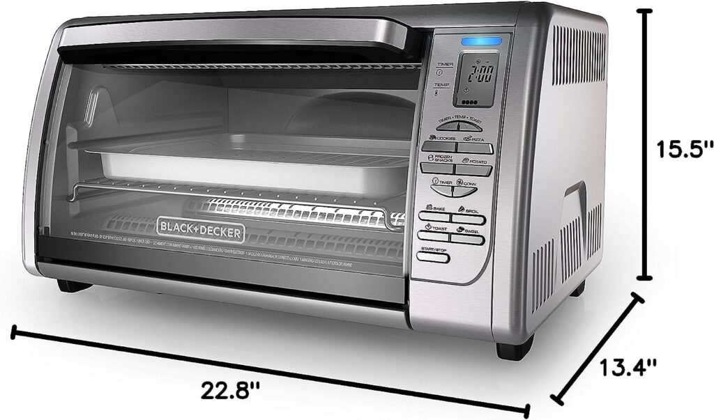 BLACK+DECKER Countertop Convection Toaster Oven, Stainless Steel