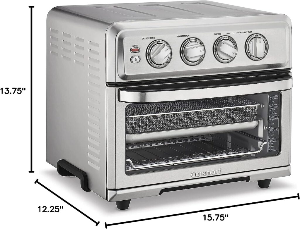 Cuisinart Air Fryer + Convection Toaster Oven, 8-1 Oven with Bake, Grill, Broil Warm Options, Stainless Steel, TOA-70 Cuisinart Air Fryer + Convection Toaster Oven, 8-1 Oven with Bake, Grill, Broil Warm Options, Stainless Steel, TOA-70