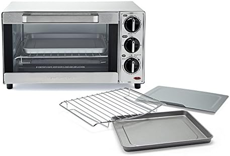 Hamilton Beach Countertop Toaster Oven Pizza Maker Large 4-Slice Capacity, Stainless Steel (31401)