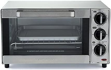 Hamilton Beach Countertop Toaster Oven Pizza Maker Large 4-Slice Capacity, Stainless Steel (31401)