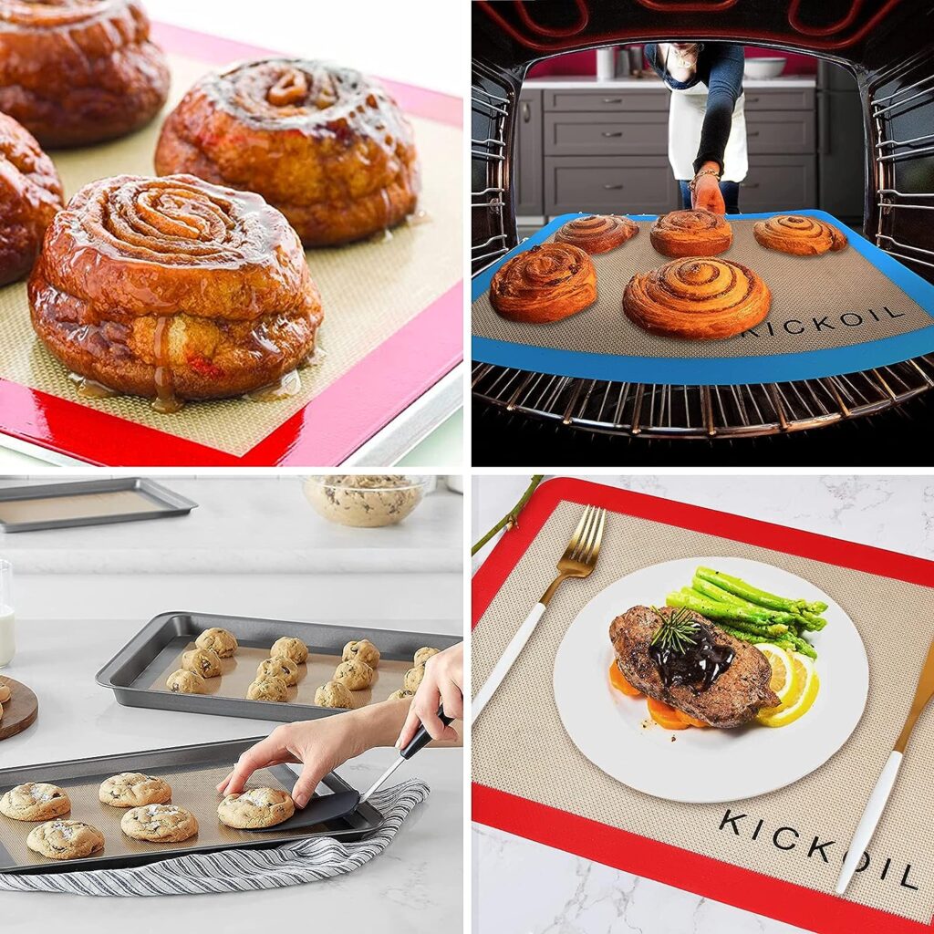 Small Silicone Baking Mats Quarter Sheet Baking Mats Non Stick Silicone Liners, BPA Free, Professional Grade Silicon Baking Sheet for Cookies, Macarons Bread Pastry, Toaster Pad Set of 3 Pack Small Silicone Baking Mats Quarter Sheet Baking Mats Non Stick Silicone Liners, BPA Free, Professional Grade Silicon Baking Sheet for Cookies, Macarons Bread Pastry, Toaster Pad Set of 3 Pack