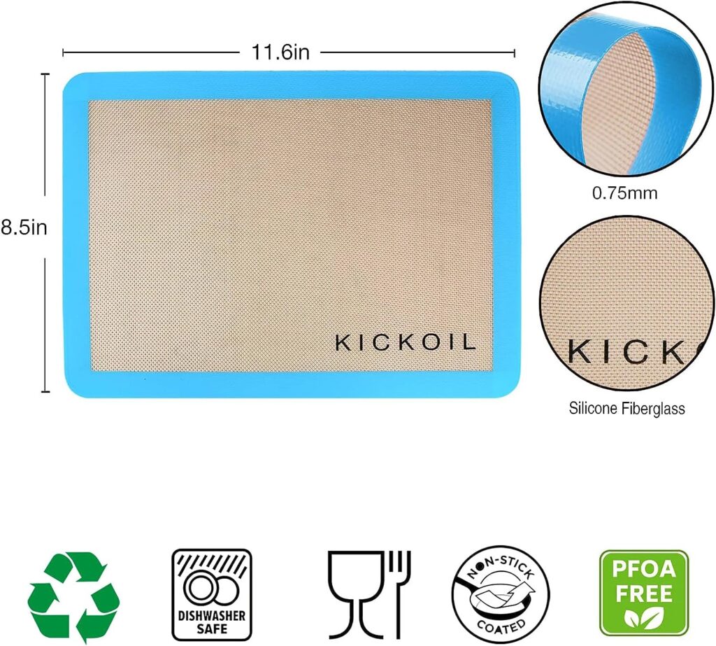 Small Silicone Baking Mats Quarter Sheet Baking Mats Non Stick Silicone Liners, BPA Free, Professional Grade Silicon Baking Sheet for Cookies, Macarons Bread Pastry, Toaster Pad Set of 3 Pack Small Silicone Baking Mats Quarter Sheet Baking Mats Non Stick Silicone Liners, BPA Free, Professional Grade Silicon Baking Sheet for Cookies, Macarons Bread Pastry, Toaster Pad Set of 3 Pack