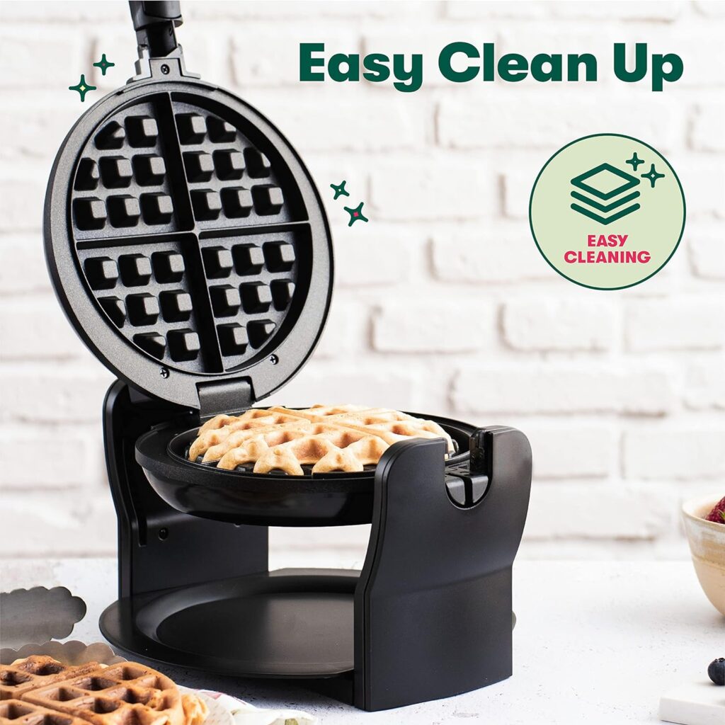 BELLA Classic Rotating Belgian Waffle Maker with Nonstick Plates, Removable Drip Tray, Adjustable Browning Control and Cool Touch Handles, Black BELLA Classic Rotating Belgian Waffle Maker with Nonstick Plates, Removable Drip Tray, Adjustable Browning Control and Cool Touch Handles, Black