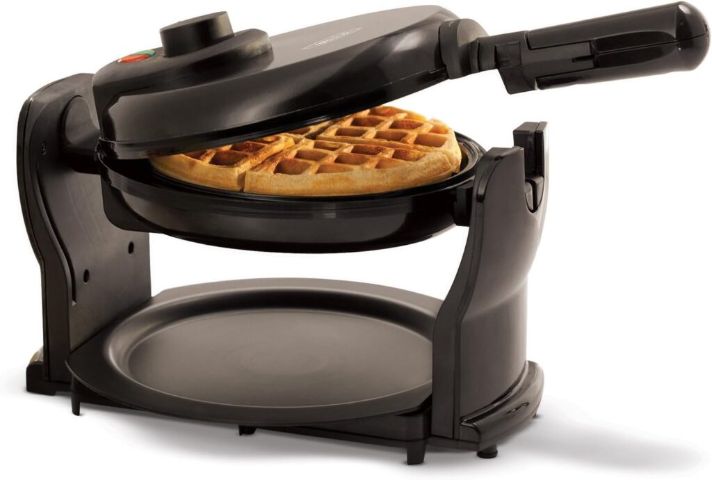 BELLA Classic Rotating Belgian Waffle Maker with Nonstick Plates, Removable Drip Tray, Adjustable Browning Control and Cool Touch Handles, Black BELLA Classic Rotating Belgian Waffle Maker with Nonstick Plates, Removable Drip Tray, Adjustable Browning Control and Cool Touch Handles, Black