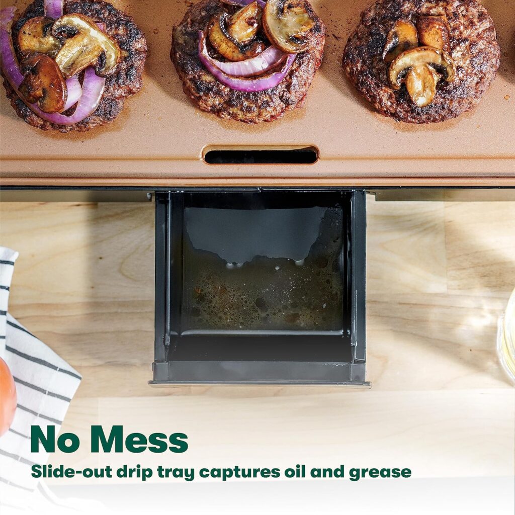 BELLA XL Electric Ceramic Titanium Griddle, Make 15 Eggs At Once, Healthy-Eco Non-stick Coating, Hassle-Free Clean Up, Large Submersible Cooking Surface, 12 x 22, Copper/Black BELLA XL Electric Ceramic Titanium Griddle, Make 15 Eggs At Once, Healthy-Eco Non-stick Coating, Hassle-Free Clean Up, Large Submersible Cooking Surface, 12 x 22, Copper/Black
