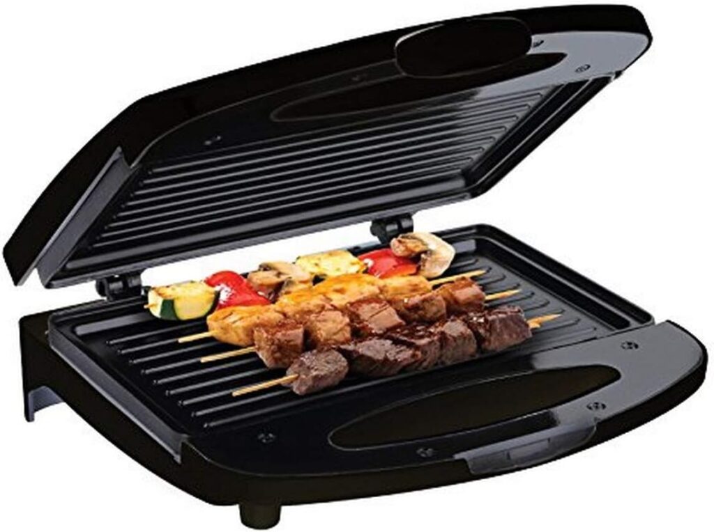 Chefman Electric Contact Grill Griddle, Indoor Dual Closed Sandwich Maker with Nonstick Plates Cool Touch Handle, For Kitchen Countertop, 2 Serving, Compact, Black Chefman Electric Contact Grill Griddle, Indoor Dual Closed Sandwich Maker with Nonstick Plates Cool Touch Handle, For Kitchen Countertop, 2 Serving, Compact, Black