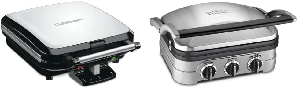 Cuisinart 4-Slice Belgian Waffle Maker, Stainless Steel/Black, WAF-150P1 Cuisinart 4-Slice Belgian Waffle Maker, Stainless Steel/Black, WAF-150P1
