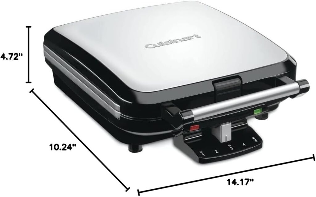 Cuisinart 4-Slice Belgian Waffle Maker, Stainless Steel/Black, WAF-150P1 Cuisinart 4-Slice Belgian Waffle Maker, Stainless Steel/Black, WAF-150P1
