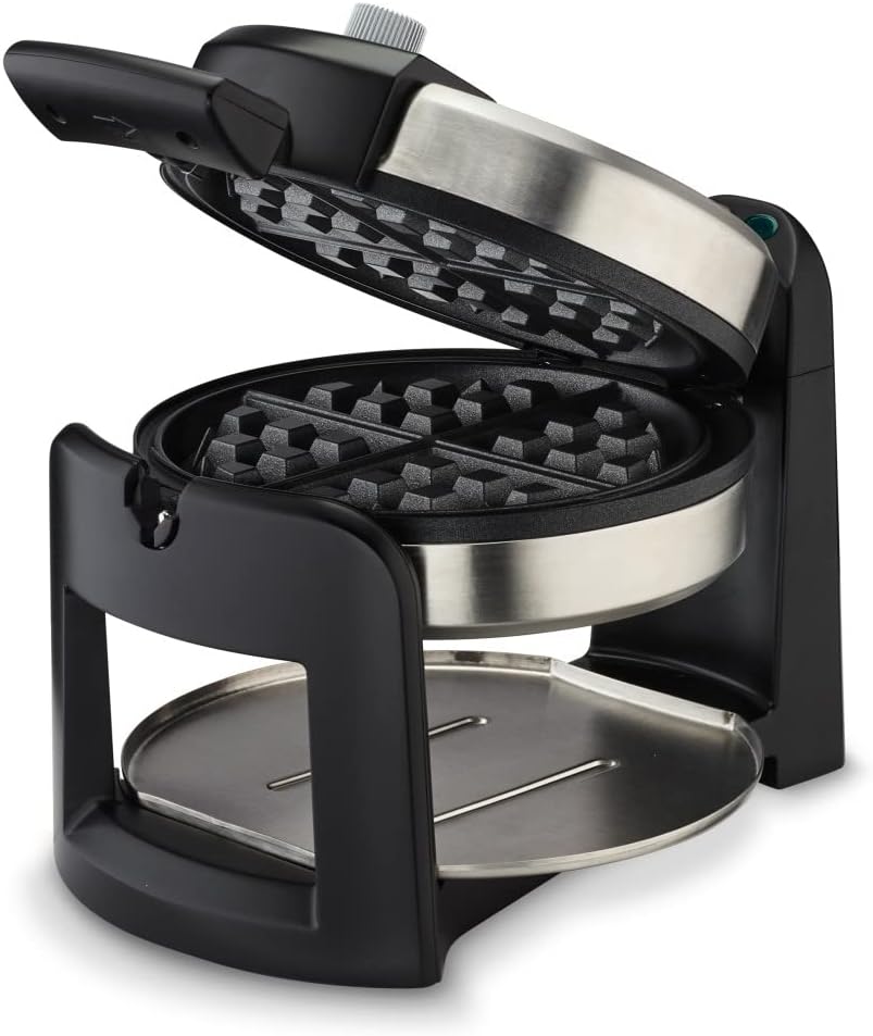 Cuisinart WAF-F30 Round Flip Belgian Waffle Maker, Black/Silver, 1 inch thick Cuisinart WAF-F30 Round Flip Belgian Waffle Maker, Black/Silver, 1 inch thick