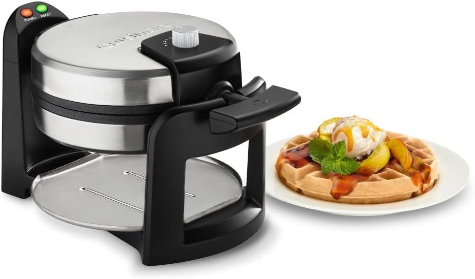 Cuisinart WAF-F30 Round Flip Belgian Waffle Maker, Black/Silver, 1 inch thick Cuisinart WAF-F30 Round Flip Belgian Waffle Maker, Black/Silver, 1 inch thick