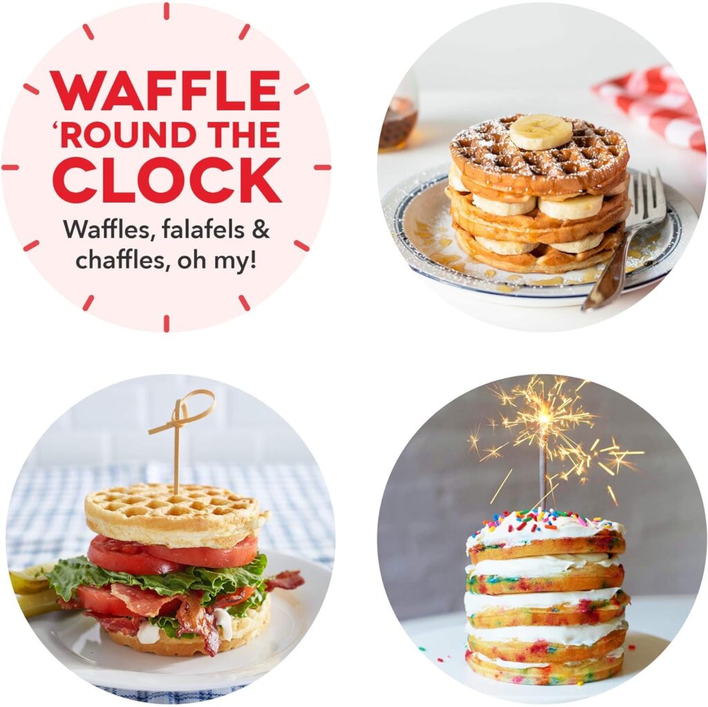 DASH Mini Maker for Individual Waffles, Hash Browns, Keto Chaffles with Easy to Clean, Non-Stick Surfaces, 4 Inch, Red DASH Mini Maker for Individual Waffles, Hash Browns, Keto Chaffles with Easy to Clean, Non-Stick Surfaces, 4 Inch, Red