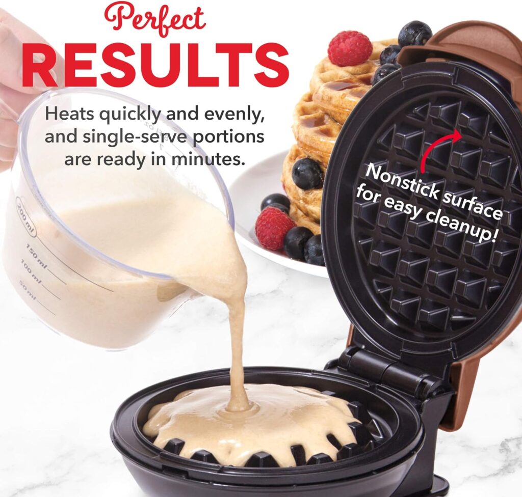 DASH Mini Maker for Individual Waffles, Hash Browns, Keto Chaffles with Easy to Clean, Non-Stick Surfaces, 4 Inch, Red DASH Mini Maker for Individual Waffles, Hash Browns, Keto Chaffles with Easy to Clean, Non-Stick Surfaces, 4 Inch, Red