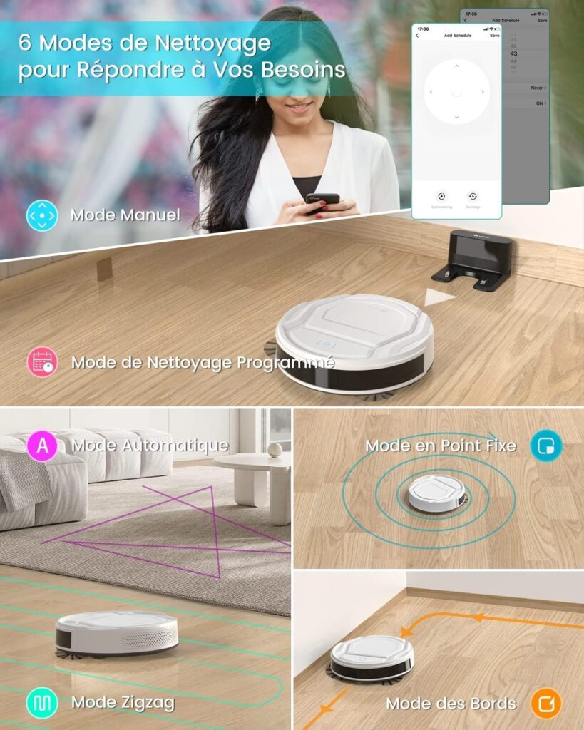 Lefant Robot Vacuum Cleaner, Tangle-Free, Strong Suction, Slim, Low Noise, Automatic Self-Charging, Wi-Fi/App/Alexa Control, Ideal for Pet Hair Hard Floor and Daily Cleaning, M210 Lefant Robot Vacuum Cleaner, Tangle-Free, Strong Suction, Slim, Low Noise, Automatic Self-Charging, Wi-Fi/App/Alexa Control, Ideal for Pet Hair Hard Floor and Daily Cleaning, M210
