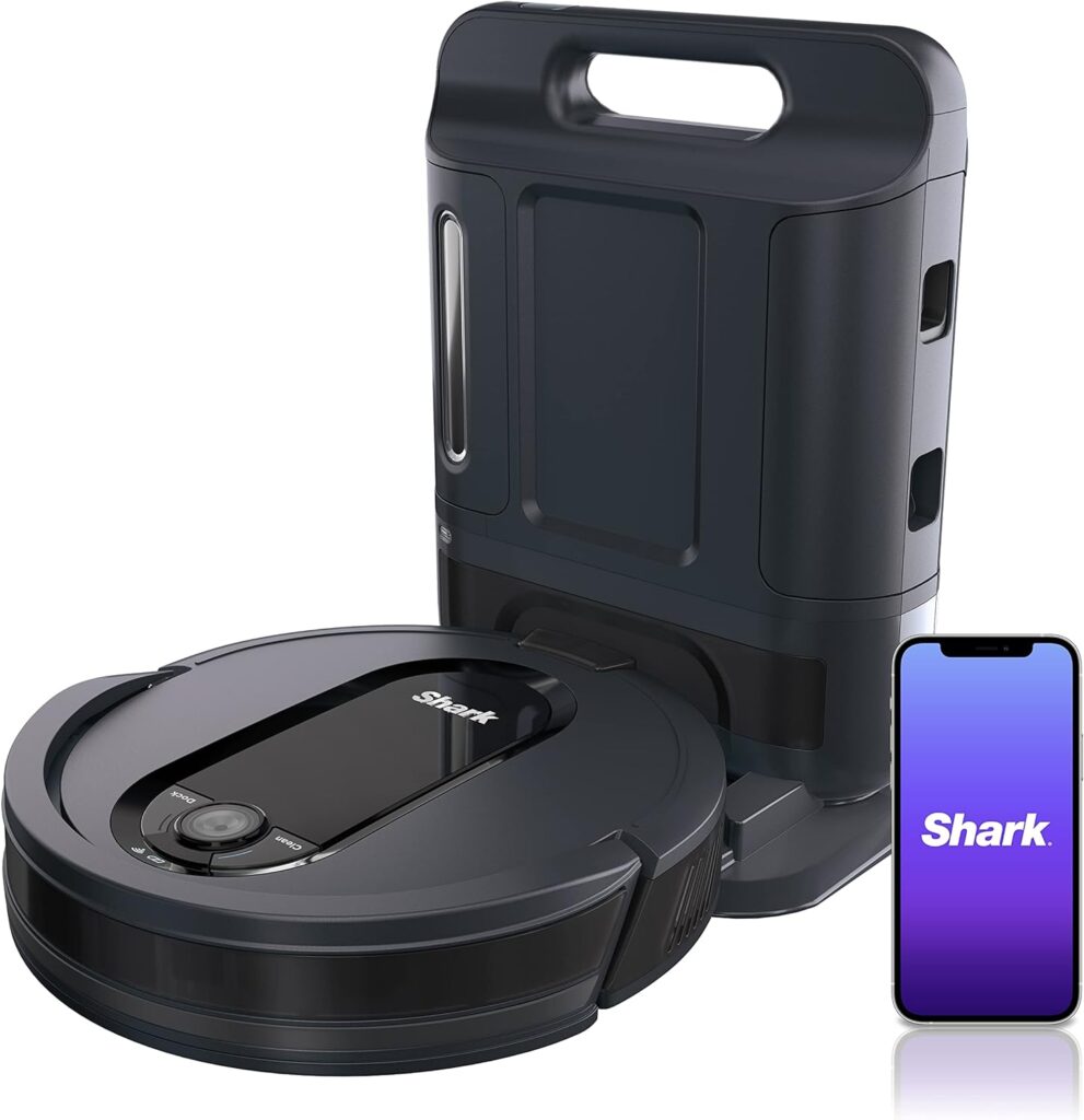 Shark AV1010AE IQ Robot Vacuum with XL Self-Empty Base, Bagless, 45-Day Capacity, Advanced Navigation, Alexa  Wi-Fi, Multi-Surface Brushroll, for Pets, Dander  Dust, Carpet  Hard Floor, Black Shark AV1010AE IQ Robot Vacuum with XL Self-Empty Base, Bagless, 45-Day Capacity, Advanced Navigation, Alexa  Wi-Fi, Multi-Surface Brushroll, for Pets, Dander  Dust, Carpet  Hard Floor, Black