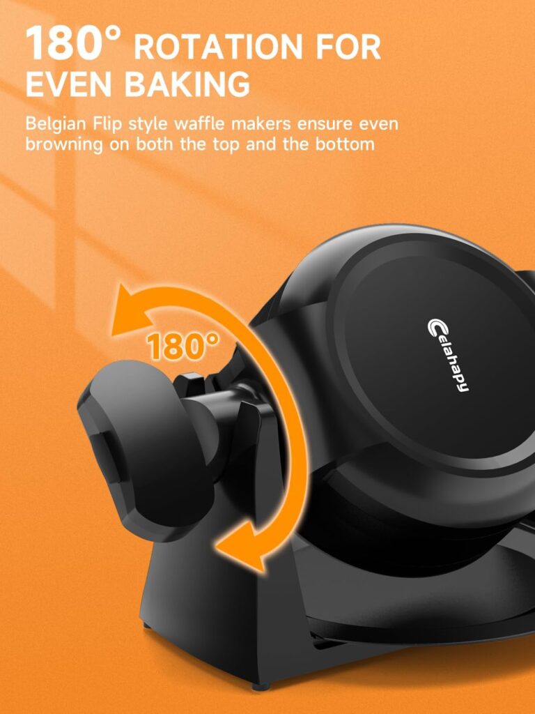 Waffle Maker, 1400W Double Belgian Waffle Iron 180° Flip, 8 Slices, Rotating  Nonstick Plates, Removable Drip Tray for Easy Cleaning, Cool Touch Handles, Space Saving Storage, Black Waffle Maker, 1400W Double Belgian Waffle Iron 180° Flip, 8 Slices, Rotating  Nonstick Plates, Removable Drip Tray for Easy Cleaning, Cool Touch Handles, Space Saving Storage, Black