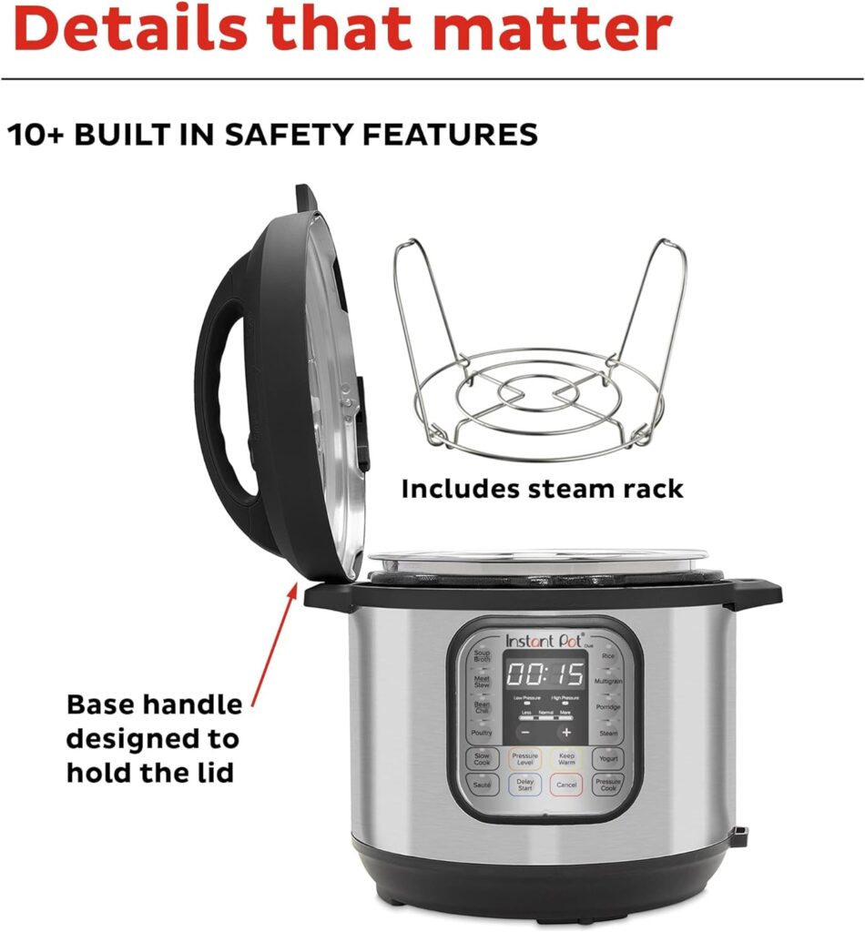 Instant Pot Duo 7-in-1 Electric Pressure Cooker, Slow Cooker, Rice Cooker, Steamer, Sauté, Yogurt Maker, Warmer Sterilizer, Includes App With Over 800 Recipes, Stainless Steel, 8 Quart