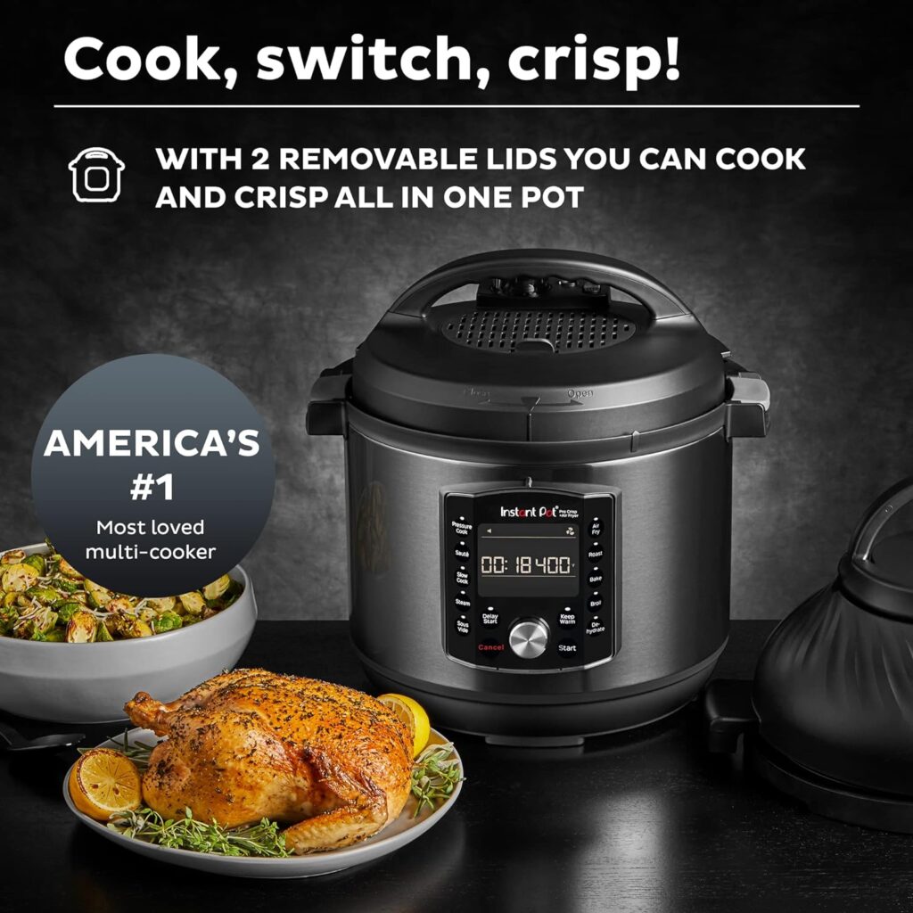 Instant Pot Duo Plus, 6-Quart Whisper Quiet 9-in-1 Electric Pressure Cooker, Slow Rice Steamer, Sauté, Yogurt Maker, Warmer Sterilizer, Free App with 800+ Recipes, Stainless Steel