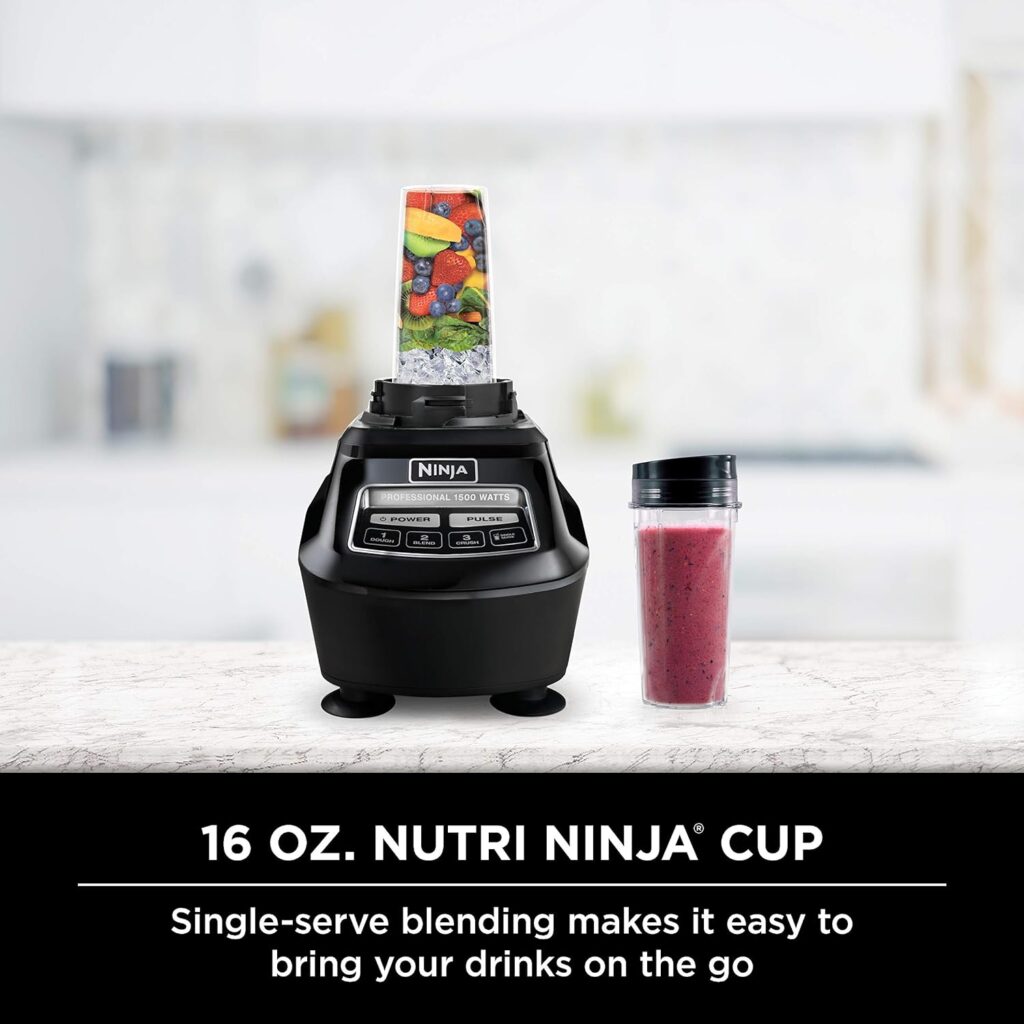 Ninja BL770 Mega Kitchen System, 1500W, 4 Functions for Smoothies, Processing, Dough, Drinks  More, with 72-oz.* Blender Pitcher, 64-oz. Processor Bowl, (2) 16-oz. To-Go Cups  (2) Lids, Black Ninja BL770 Mega Kitchen System, 1500W, 4 Functions for Smoothies, Processing, Dough, Drinks  More, with 72-oz.* Blender Pitcher, 64-oz. Processor Bowl, (2) 16-oz. To-Go Cups  (2) Lids, Black
