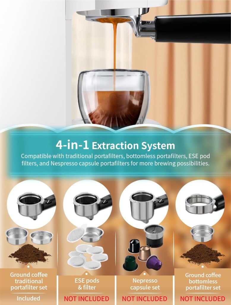 Gevi Espresso Machine 20 Bar, Professional Espresso Maker with Milk Frother Steam Wand, Compact Semi-Automatic Espresso Machines for Cappuccino, Latte Gevi Espresso Machine 20 Bar, Professional Espresso Maker with Milk Frother Steam Wand, Compact Semi-Automatic Espresso Machines for Cappuccino, Latte