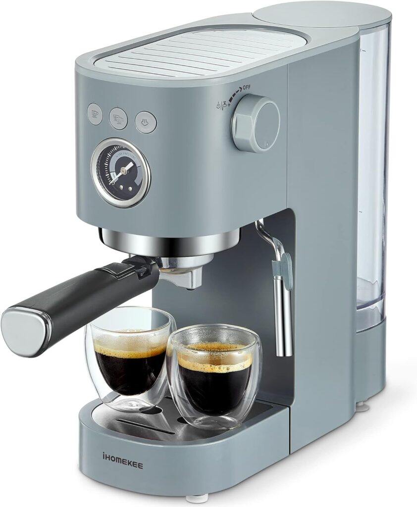 Ihomekee Espresso Machine Coffee Makers, 15 Bar Cappuccino Machines with Milk Frother for Espresso/Cappuccino/Latte/Mocha for Home Brewing - CM6927 Ihomekee Espresso Machine Coffee Makers, 15 Bar Cappuccino Machines with Milk Frother for Espresso/Cappuccino/Latte/Mocha for Home Brewing - CM6927