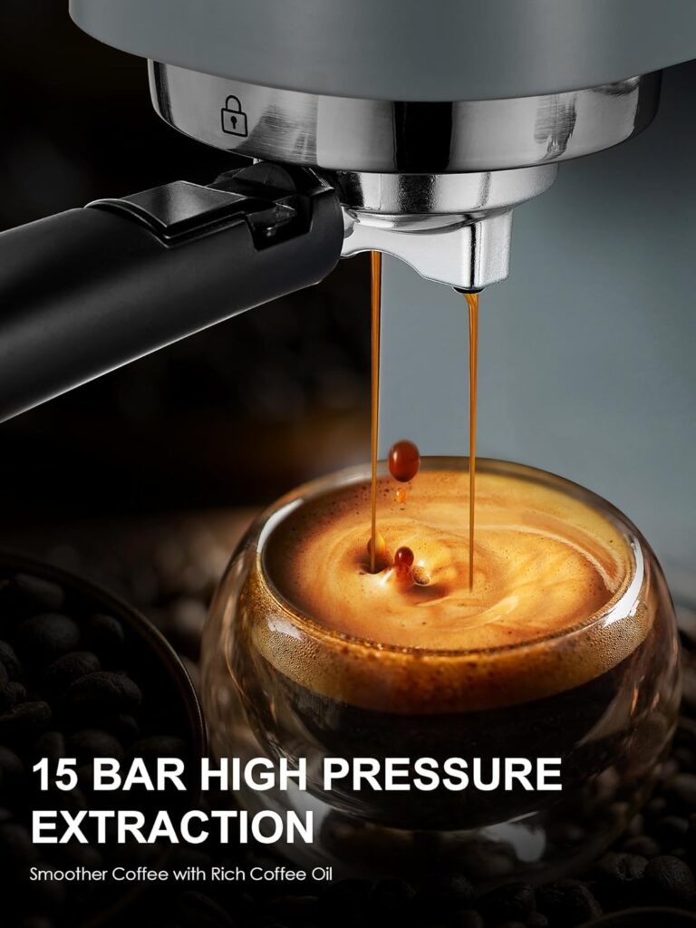 Ihomekee Espresso Machine Coffee Makers, 15 Bar Cappuccino Machines with Milk Frother for Espresso/Cappuccino/Latte/Mocha for Home Brewing - CM6927 Ihomekee Espresso Machine Coffee Makers, 15 Bar Cappuccino Machines with Milk Frother for Espresso/Cappuccino/Latte/Mocha for Home Brewing - CM6927