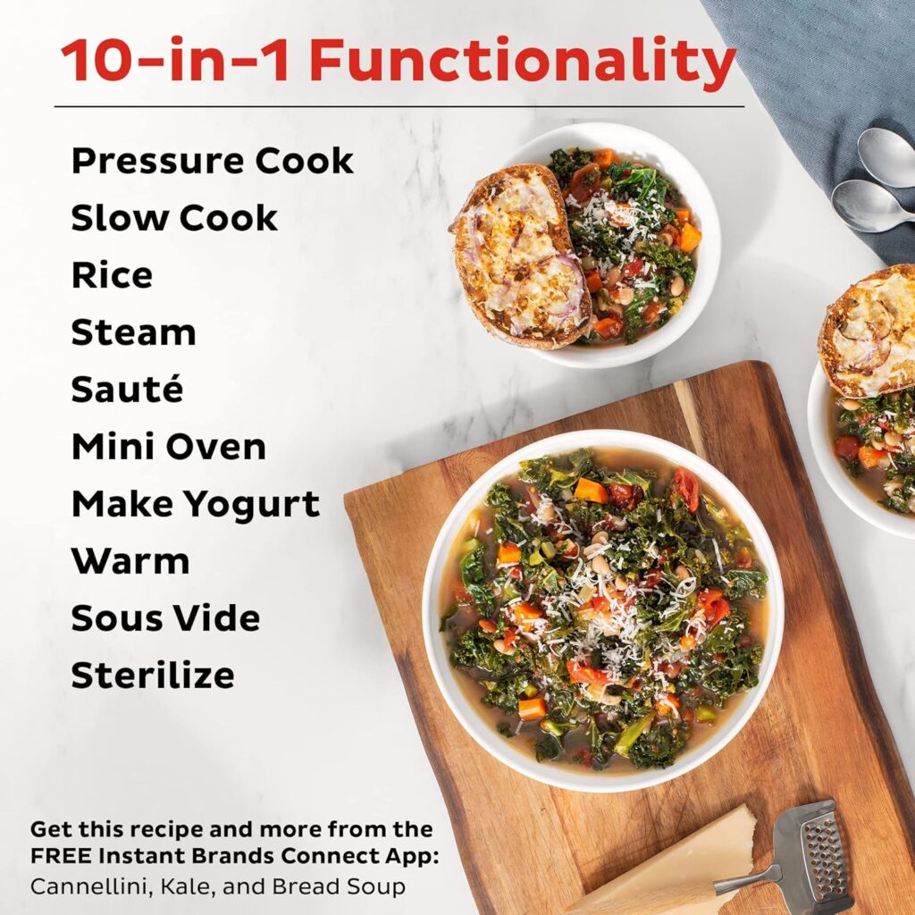 Instant Pot Duo Plus 9-in-1 Electric Pressure Cooker, Slow Cooker, Rice Cooker, Steamer, Sauté, Yogurt Maker, Warmer  Sterilizer, Includes App With Over 800 Recipes, Stainless Steel, 8 Quart