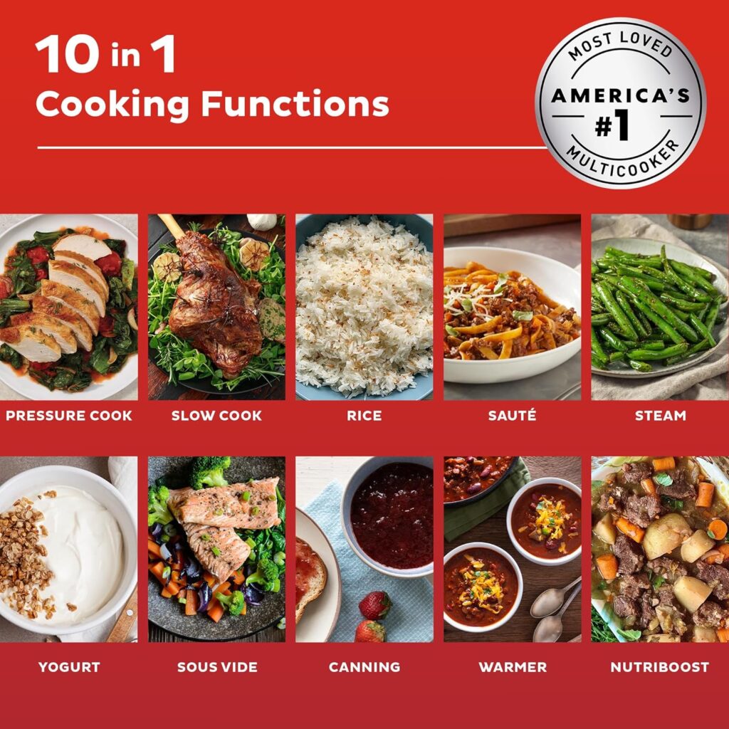 Instant Pot Duo Plus 9-in-1 Electric Pressure Cooker, Slow Cooker, Rice Cooker, Steamer, Sauté, Yogurt Maker, Warmer  Sterilizer, Includes App With Over 800 Recipes, Stainless Steel, 8 Quart