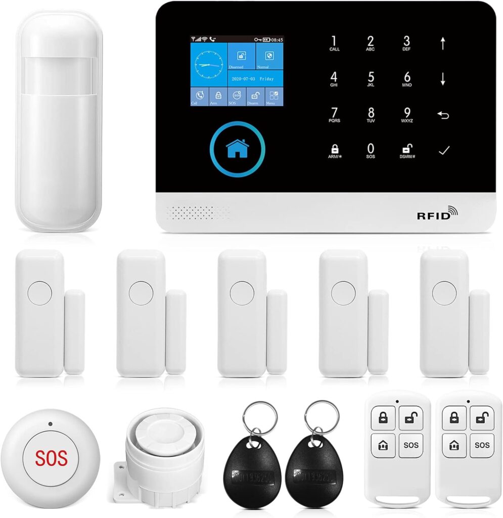 Wireless WiFi Smart Home Security DIY Alarm System with Motion Detector,Notifications with app,Door/Window Sensor, Siren,Compatible with Alexa,NO Monthly Fees Wireless WiFi Smart Home Security DIY Alarm System with Motion Detector,Notifications with app,Door/Window Sensor, Siren,Compatible with Alexa,NO Monthly Fees