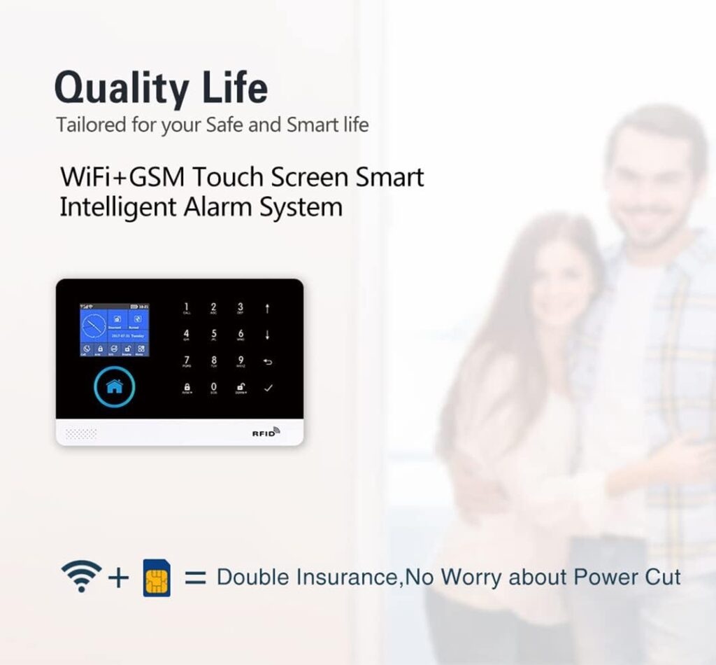 Wireless WiFi Smart Home Security DIY Alarm System with Motion Detector,Notifications with app,Door/Window Sensor, Siren,Compatible with Alexa,NO Monthly Fees Wireless WiFi Smart Home Security DIY Alarm System with Motion Detector,Notifications with app,Door/Window Sensor, Siren,Compatible with Alexa,NO Monthly Fees