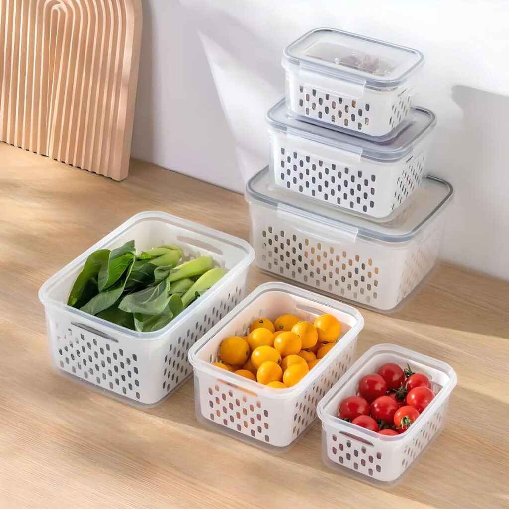 3 Pack Fruit Storage Containers for Fridge with Removable Colander, Airtight Food Storage Containers with Lids, Fresh Produce Fridge Organizer Bins, Fruit Vegetable Kitchen Organizers and Storage 3 Pack Fruit Storage Containers for Fridge with Removable Colander, Airtight Food Storage Containers with Lids, Fresh Produce Fridge Organizer Bins, Fruit Vegetable Kitchen Organizers and Storage