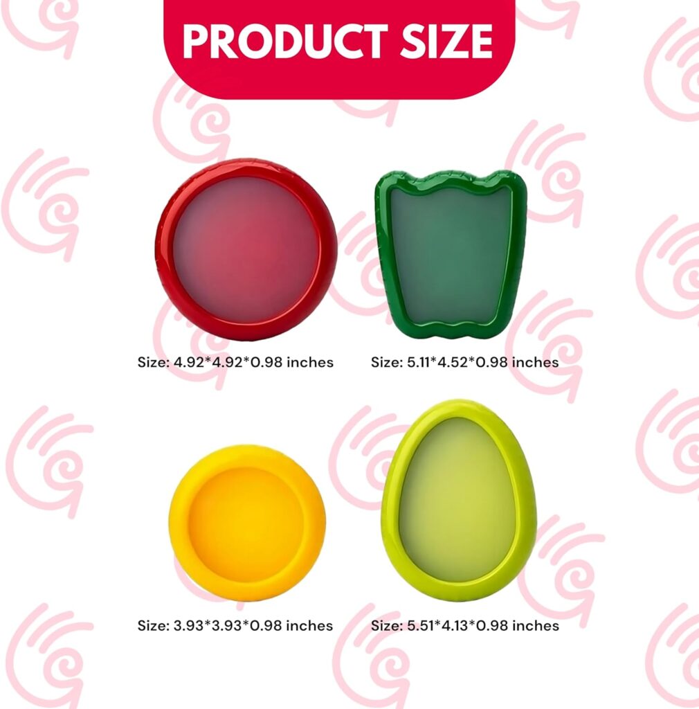 Avocado saver and onion storage - Set of 4 reusable food storage containers for fridge, keeps avocados fresh - ideal kitchen organizers and storage for fruits and vegetables Avocado saver and onion storage - Set of 4 reusable food storage containers for fridge, keeps avocados fresh - ideal kitchen organizers and storage for fruits and vegetables