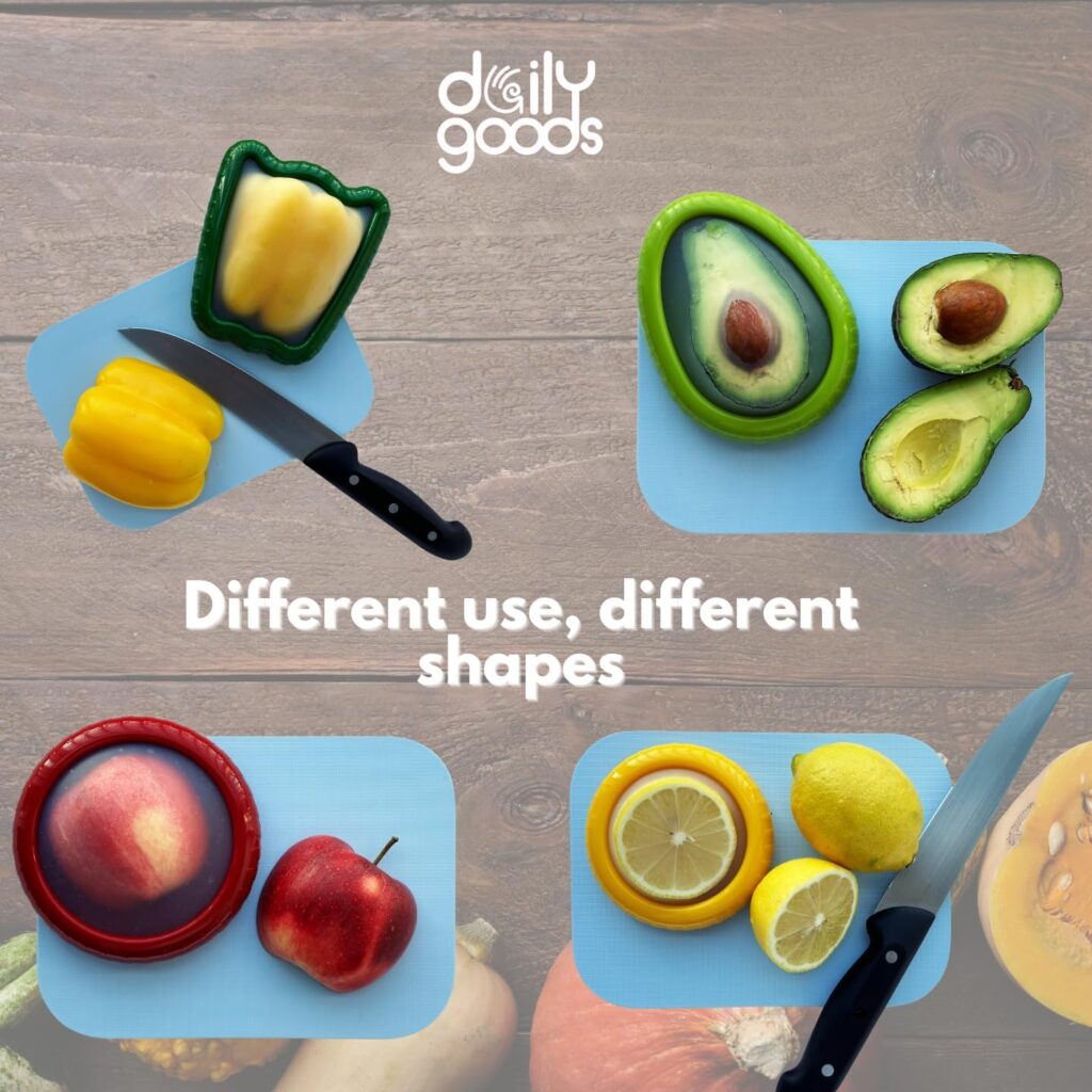 Avocado saver and onion storage - Set of 4 reusable food storage containers for fridge, keeps avocados fresh - ideal kitchen organizers and storage for fruits and vegetables Avocado saver and onion storage - Set of 4 reusable food storage containers for fridge, keeps avocados fresh - ideal kitchen organizers and storage for fruits and vegetables