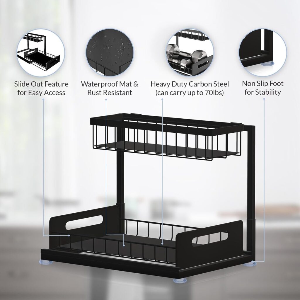 Under Sink Storage, 2 Tier Under Kitchen Sink Organizer, Under Cabinet Storage, Under Sink Organizer and Storage Bathroom Under Sink Storage, 2 Tier Under Kitchen Sink Organizer, Under Cabinet Storage, Under Sink Organizer and Storage Bathroom
