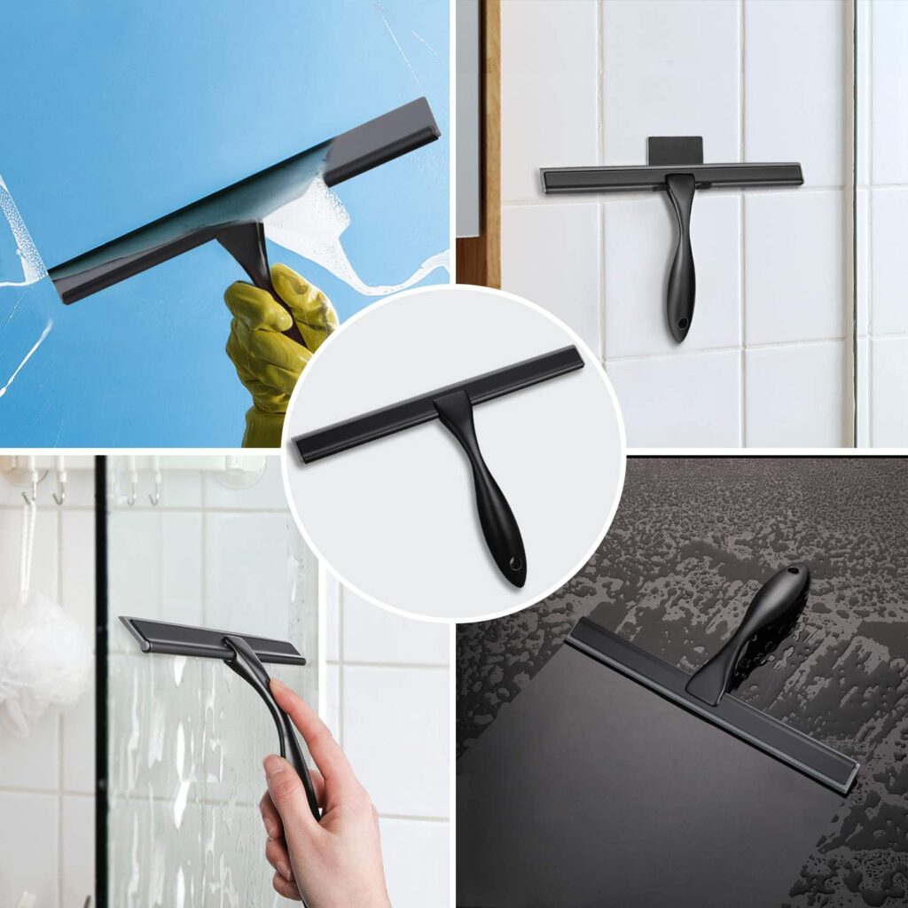 Hiware All-Purpose Shower Squeegee for Shower Doors, Bathroom, Window and Car Glass - Stainless Steel, 10 Inches