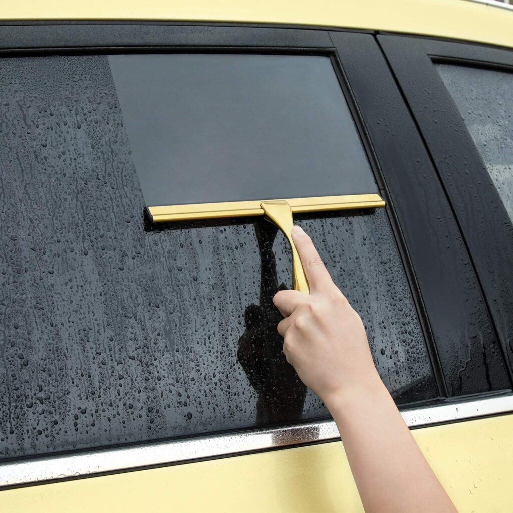 Hiware All-Purpose Shower Squeegee for Shower Doors, Bathroom, Window and Car Glass - Stainless Steel, 10 Inches