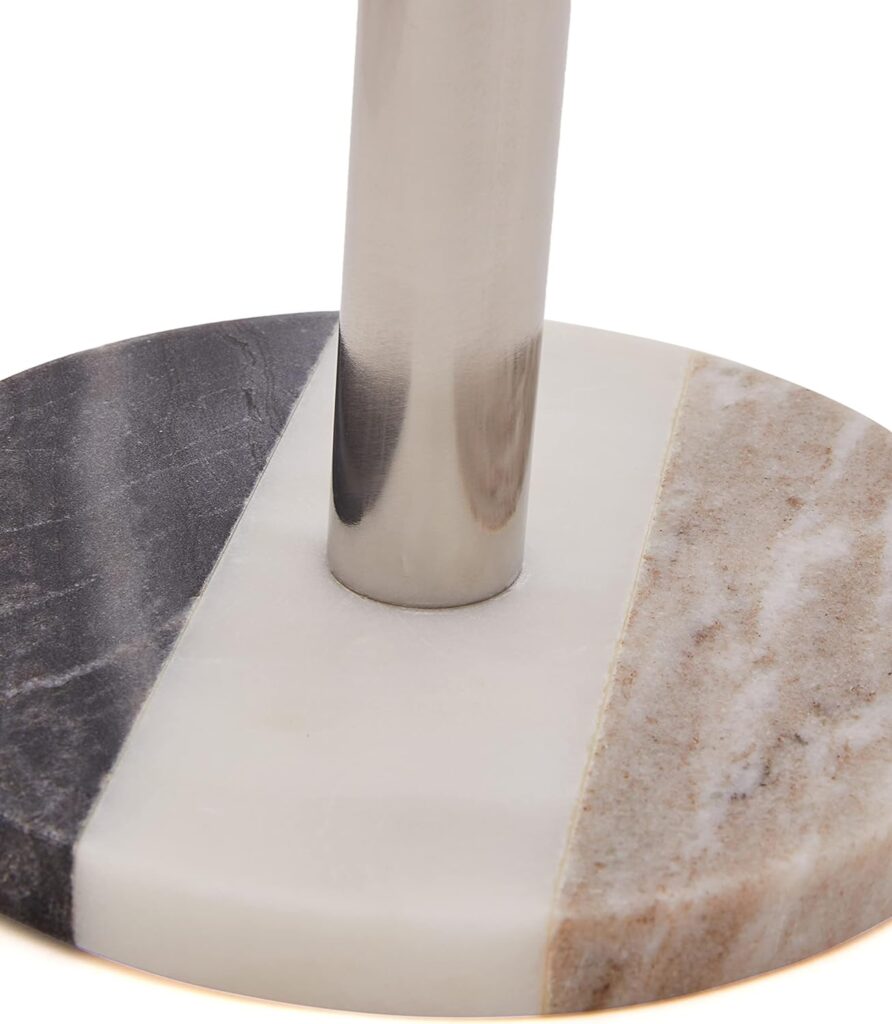 Lexi Home Marble Counter Paper Towel Holder - Mount Grey