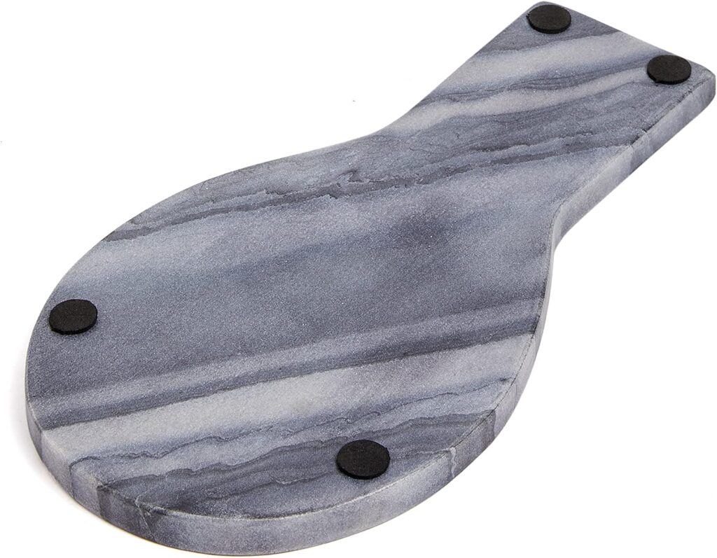 Lexi Home Marble Thankful Engraved 10 Spoon Rest
