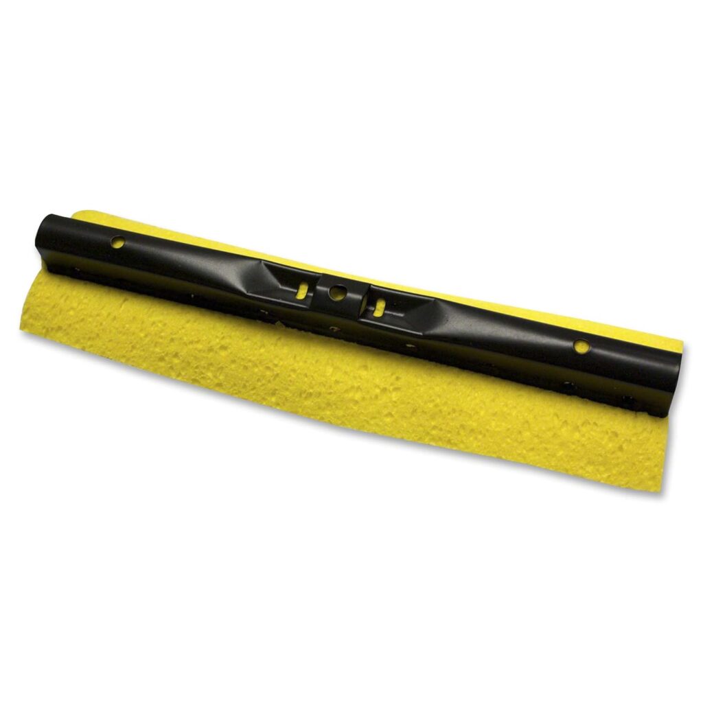 Rubbermaid Commercial Products Sponge Roller Mop Head Refill for FG643500BRNZ Steel Roller Mop, 12 inch, Yellow (FG643600YEL)