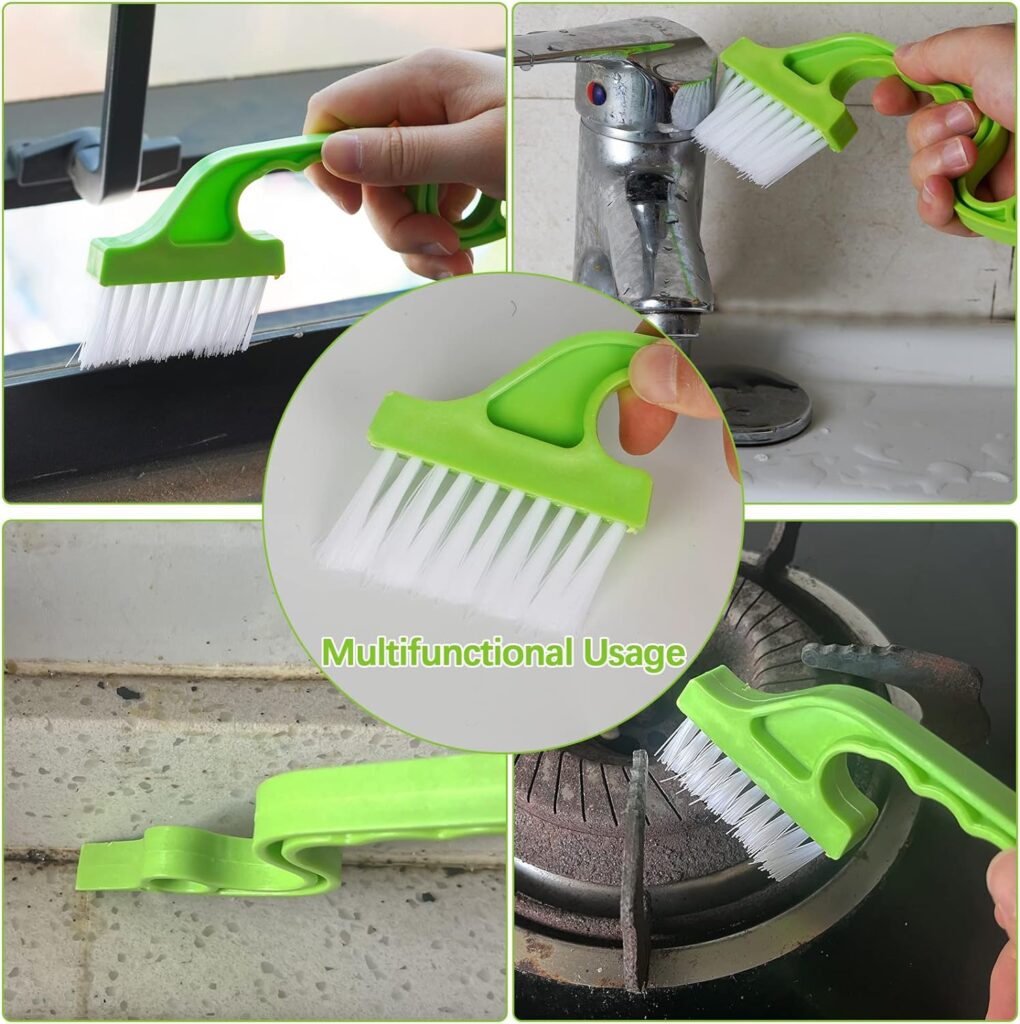 Trycooling Hand-held Groove Gap Cleaning Tools Door Window Track Kitchen Cleaning Brushes (Random Color-Blue, Green, Pink) (1 Pc)